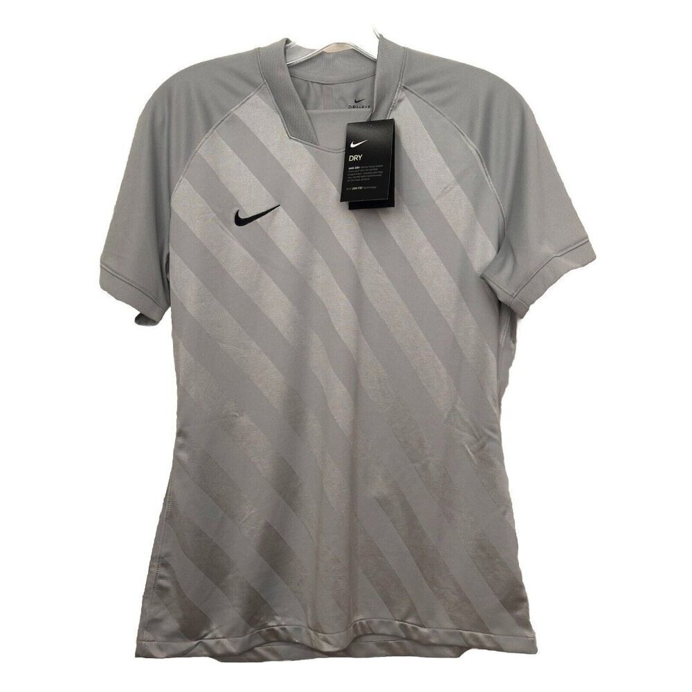 NEW Nike Womens Size Large (L) Dri-FIT Strike Soccer Shirt Gray